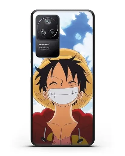 Чехол аниме Ванпис (One Piece) Монки д. Луффи улыбается силиконовый для Xiaomi Poco F4