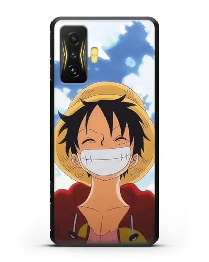 Чехол аниме Ванпис (One Piece) Монки д. Луффи улыбается силиконовый для Xiaomi Poco F4 GT