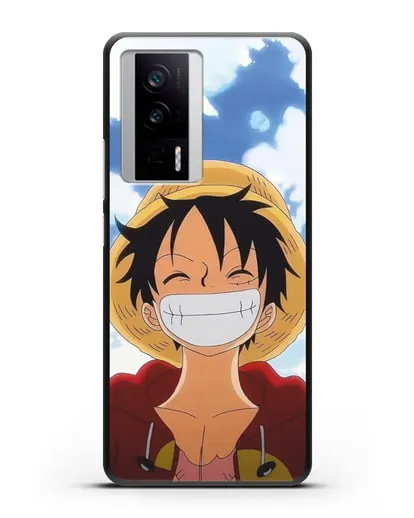 Чехол аниме Ванпис (One Piece) Монки д. Луффи улыбается силиконовый для Xiaomi Poco F5 Pro