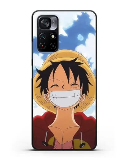 Чехол аниме Ванпис (One Piece) Монки д. Луффи улыбается силиконовый для Xiaomi Poco M4 Pro 5G
