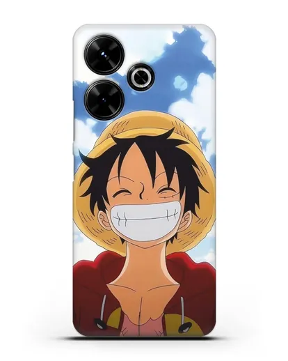 Чехол аниме Ванпис (One Piece) Монки д. Луффи улыбается силиконовый для Xiaomi Poco M6