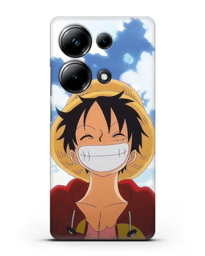 Чехол аниме Ванпис (One Piece) Монки д. Луффи улыбается силиконовый для Xiaomi Poco M6 Pro