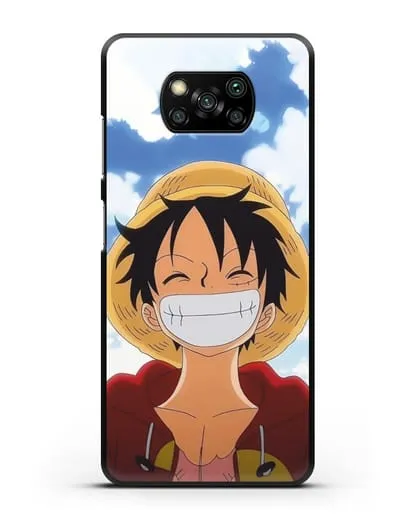 Чехол аниме Ванпис (One Piece) Монки д. Луффи улыбается силиконовый для Xiaomi Poco X3