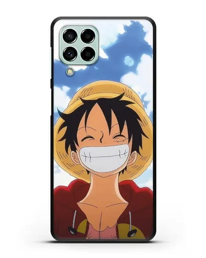 Чехол аниме Ванпис (One Piece) Монки д. Луффи улыбается силиконовый для Samsung Galaxy M53 [SM-M536]