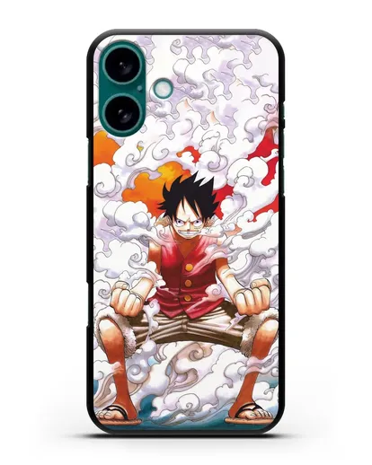 Чехол аниме Ванпис (One Piece) Гоку против Луффи силиконовый для iPhone 16 Plus