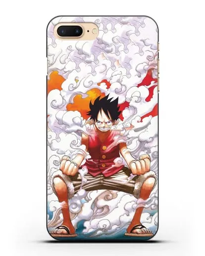 Чехол аниме Ванпис (One Piece) Гоку против Луффи силиконовый для iPhone 7 Plus