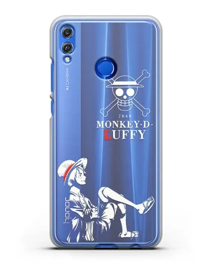 Чехол аниме Ванпис (One Piece) Монки д. Луффи силуэт силиконовый для Honor 8X