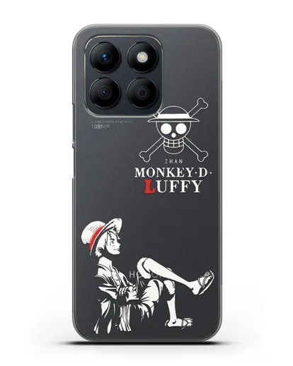 Чехол аниме Ванпис (One Piece) Монки д. Луффи силуэт силиконовый для Honor X8b