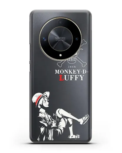 Чехол аниме Ванпис (One Piece) Монки д. Луффи силуэт силиконовый для Honor X9b