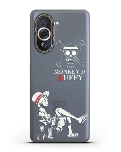 Чехол аниме Ванпис (One Piece) Монки д. Луффи силуэт силиконовый для Huawei Nova 10