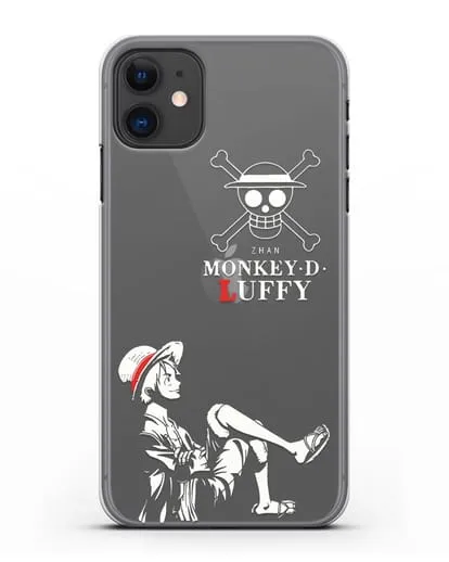 Чехол аниме Ванпис (One Piece) Монки д. Луффи силуэт силиконовый для iPhone 11