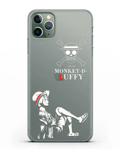 Чехол аниме Ванпис (One Piece) Монки д. Луффи силуэт силиконовый для iPhone 11 Pro Max