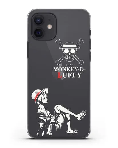 Чехол аниме Ванпис (One Piece) Монки д. Луффи силуэт силиконовый для iPhone 12