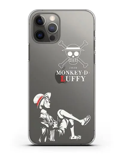Чехол аниме Ванпис (One Piece) Монки д. Луффи силуэт силиконовый для iPhone 12 Pro