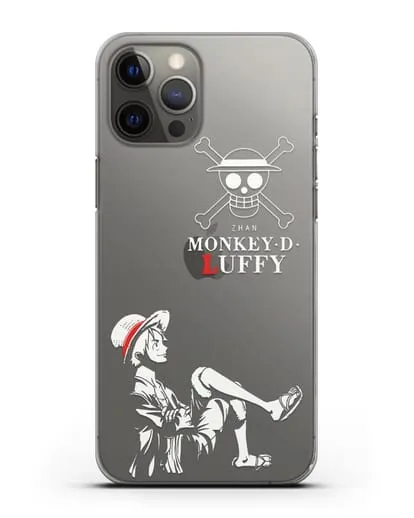 Чехол аниме Ванпис (One Piece) Монки д. Луффи силуэт силиконовый для iPhone 12 Pro Max