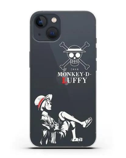 Чехол аниме Ванпис (One Piece) Монки д. Луффи силуэт силиконовый для iPhone 13