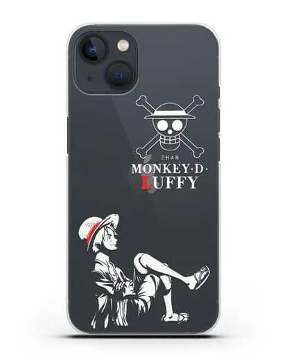 Чехол аниме Ванпис (One Piece) Монки д. Луффи силуэт силиконовый для iPhone 13 Mini