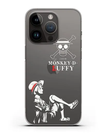 Чехол аниме Ванпис (One Piece) Монки д. Луффи силуэт силиконовый для iPhone 14 Pro
