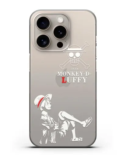 Чехол аниме Ванпис (One Piece) Монки д. Луффи силуэт силиконовый для iPhone 15 Pro