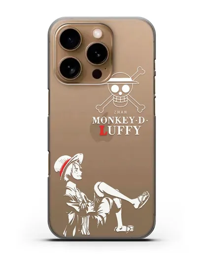 Чехол аниме Ванпис (One Piece) Монки д. Луффи силуэт силиконовый для iPhone 16 Pro