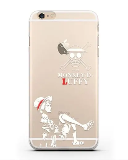 Чехол аниме Ванпис (One Piece) Монки д. Луффи силуэт силиконовый для iPhone 6 Plus