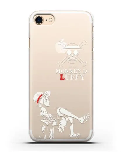 Чехол аниме Ванпис (One Piece) Монки д. Луффи силуэт силиконовый для iPhone 8