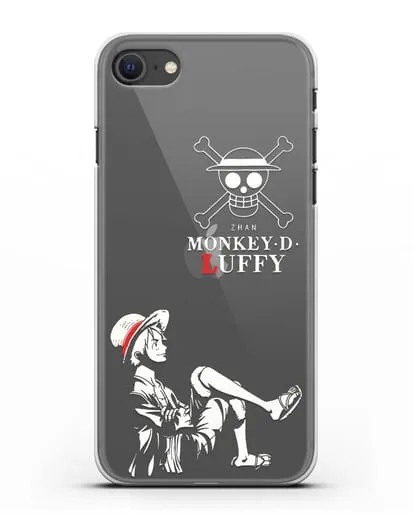 Чехол аниме Ванпис (One Piece) Монки д. Луффи силуэт силиконовый для iPhone SE 2020
