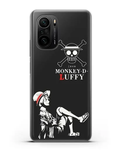 Чехол аниме Ванпис (One Piece) Монки д. Луффи силуэт силиконовый для Xiaomi Poco F3 Pro