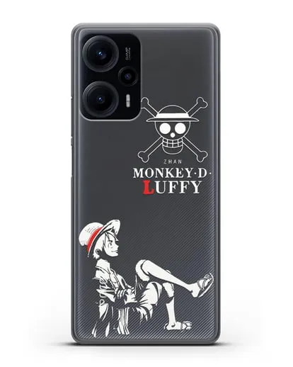 Чехол аниме Ванпис (One Piece) Монки д. Луффи силуэт силиконовый для Xiaomi Poco F5