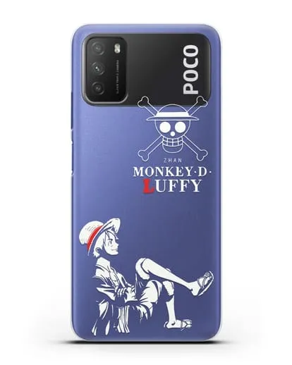 Чехол аниме Ванпис (One Piece) Монки д. Луффи силуэт силиконовый для Xiaomi Poco M3