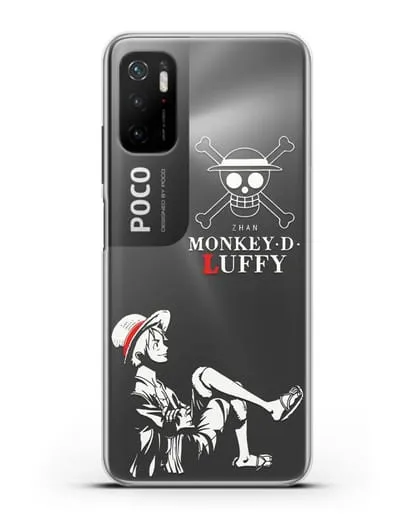 Чехол аниме Ванпис (One Piece) Монки д. Луффи силуэт силиконовый для Xiaomi Poco M3 Pro