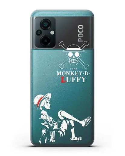 Чехол аниме Ванпис (One Piece) Монки д. Луффи силуэт силиконовый для Xiaomi Poco M5