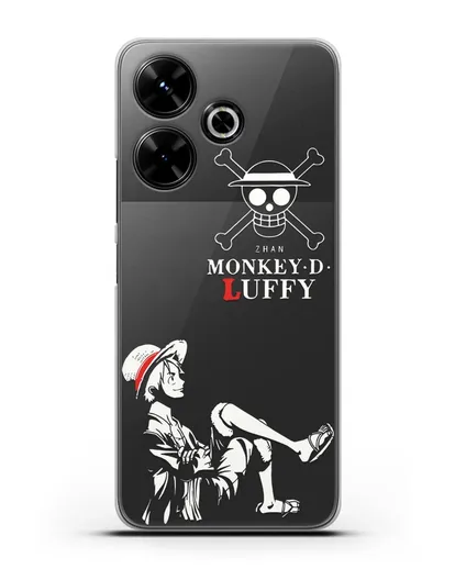 Чехол аниме Ванпис (One Piece) Монки д. Луффи силуэт силиконовый для Xiaomi Poco M6