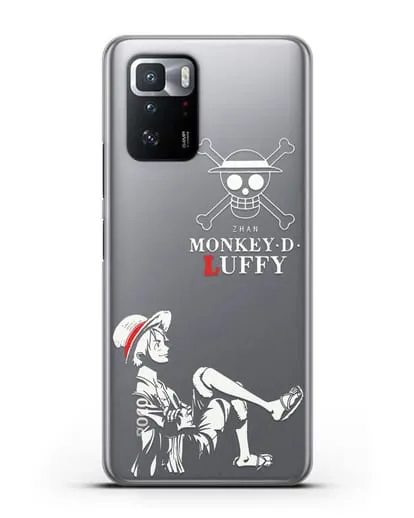 Чехол аниме Ванпис (One Piece) Монки д. Луффи силуэт силиконовый для Xiaomi Poco X3 GT