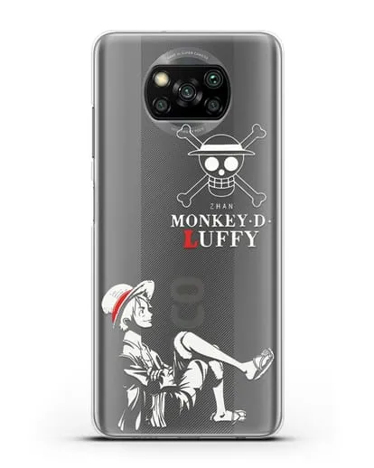 Чехол аниме Ванпис (One Piece) Монки д. Луффи силуэт силиконовый для Xiaomi Poco X3 Pro