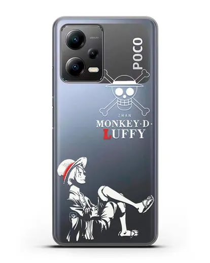Чехол аниме Ванпис (One Piece) Монки д. Луффи силуэт силиконовый для Xiaomi Poco X5