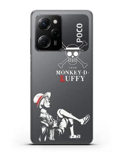 Чехол аниме Ванпис (One Piece) Монки д. Луффи силуэт силиконовый для Xiaomi Poco X5 Pro