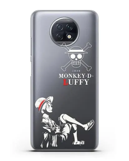 Чехол аниме Ванпис (One Piece) Монки д. Луффи силуэт силиконовый для Xiaomi Redmi Note 9T