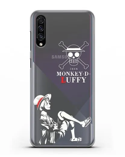 Чехол аниме Ванпис (One Piece) Монки д. Луффи силуэт силиконовый для Samsung Galaxy A30s [SM-A307FN]