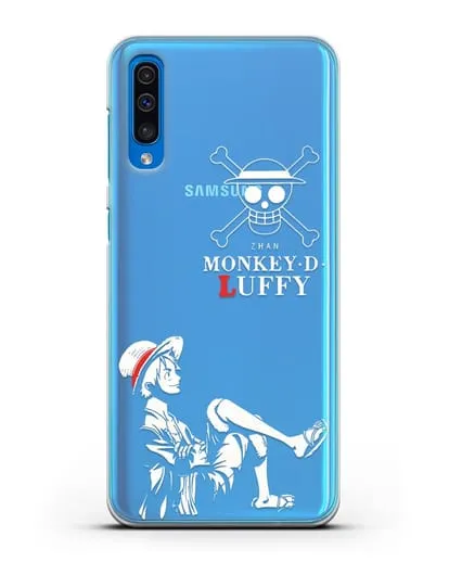 Чехол аниме Ванпис (One Piece) Монки д. Луффи силуэт силиконовый для Samsung Galaxy A50