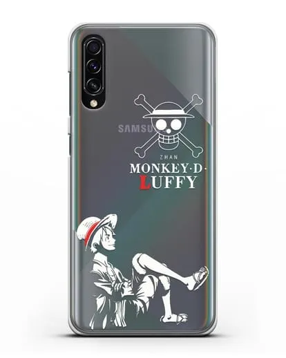 Чехол аниме Ванпис (One Piece) Монки д. Луффи силуэт силиконовый для Samsung Galaxy A70s [SM-A707F]