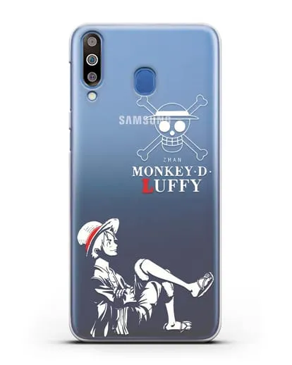 Чехол аниме Ванпис (One Piece) Монки д. Луффи силуэт силиконовый для Samsung Galaxy M30 [SM-M305F]