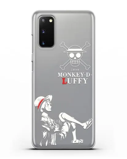 Чехол аниме Ванпис (One Piece) Монки д. Луффи силуэт силиконовый для Samsung Galaxy S20 [SM-G980F]