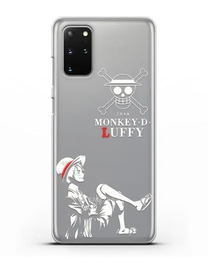 Чехол аниме Ванпис (One Piece) Монки д. Луффи силуэт силиконовый для Samsung Galaxy S20 Plus [SM-G985F]