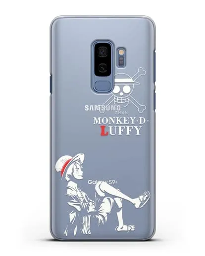 Чехол аниме Ванпис (One Piece) Монки д. Луффи силуэт силиконовый для Samsung Galaxy S9 Plus [SM-G965F]