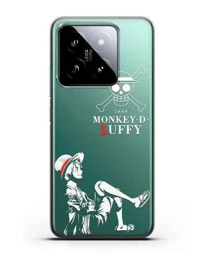 Чехол аниме Ванпис (One Piece) Монки д. Луффи силуэт силиконовый для Xiaomi 14