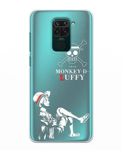 Чехол аниме Ванпис (One Piece) Монки д. Луффи силуэт силиконовый для Xiaomi Redmi Note 9