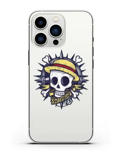 Чехол аниме Ванпис (One Piece) Эскиз тату силиконовый для iPhone 13 Pro