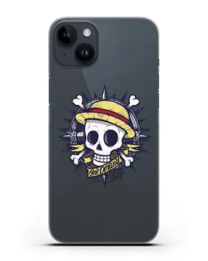 Чехол аниме Ванпис (One Piece) Эскиз тату силиконовый для iPhone 14 Plus