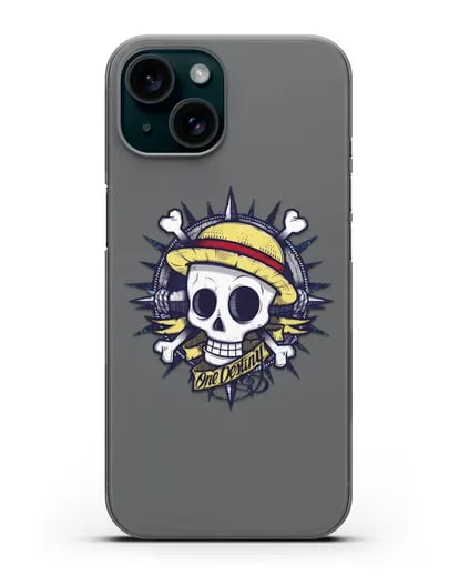 Чехол аниме Ванпис (One Piece) Эскиз тату силиконовый для iPhone 15
